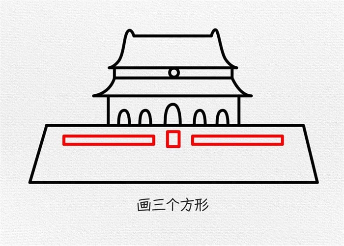 天安门简笔画怎么画简单好看