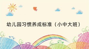 幼儿园习惯养成标准（小中大班）