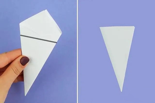 圣诞树围成的雪花剪纸步骤图解