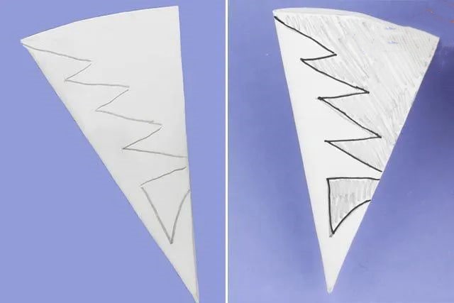 圣诞树围成的雪花剪纸步骤图解