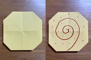 幼儿园简单手工折纸蛋糕卷图文教程