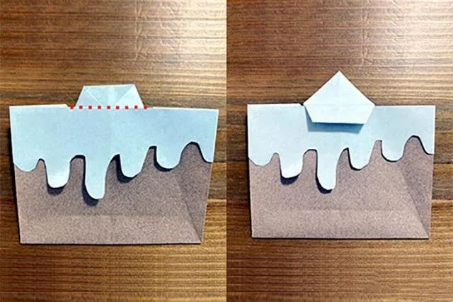 儿童手工折纸草莓蛋糕图文步骤简单