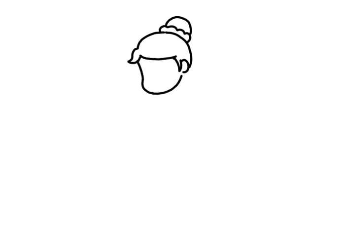 跳舞的小女孩简笔画图文步骤