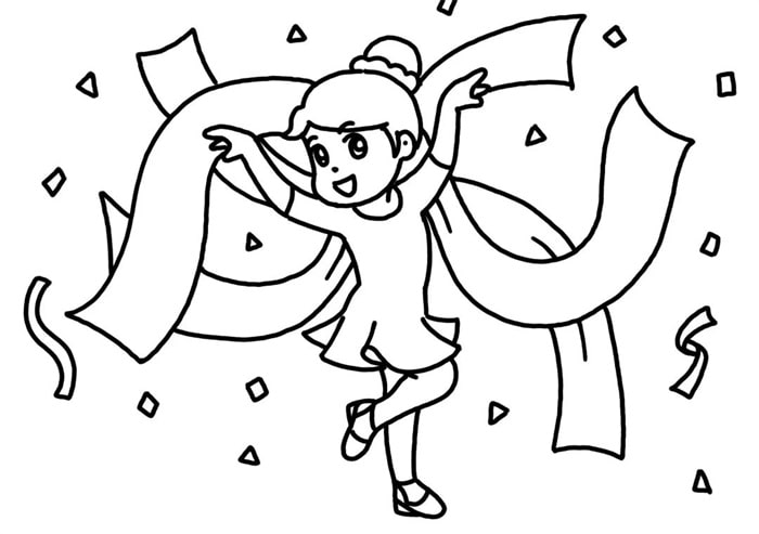 跳舞的小女孩简笔画图文步骤