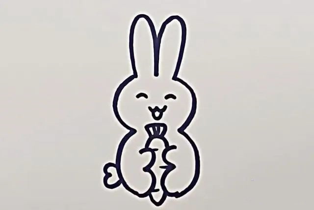 用数字3画兔子简笔画图文教程简单
