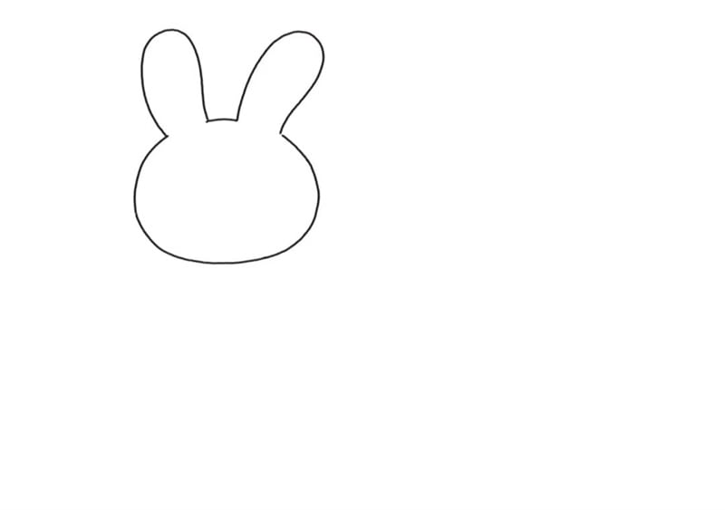 2023年兔子新年贺卡模板图片简笔画教程