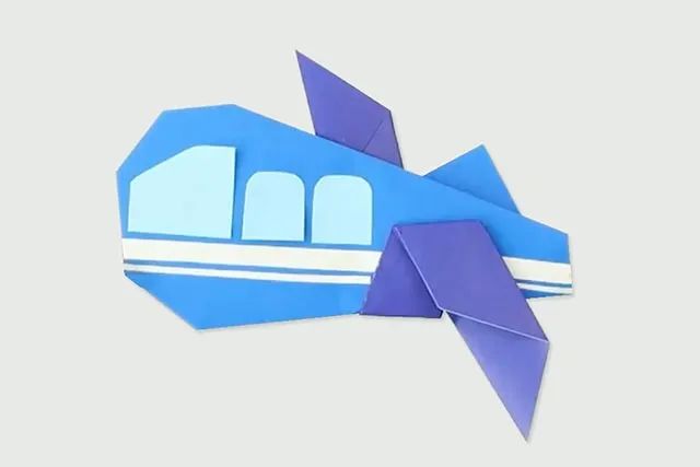 怎么折纸拼接立体感的飞机图文教程