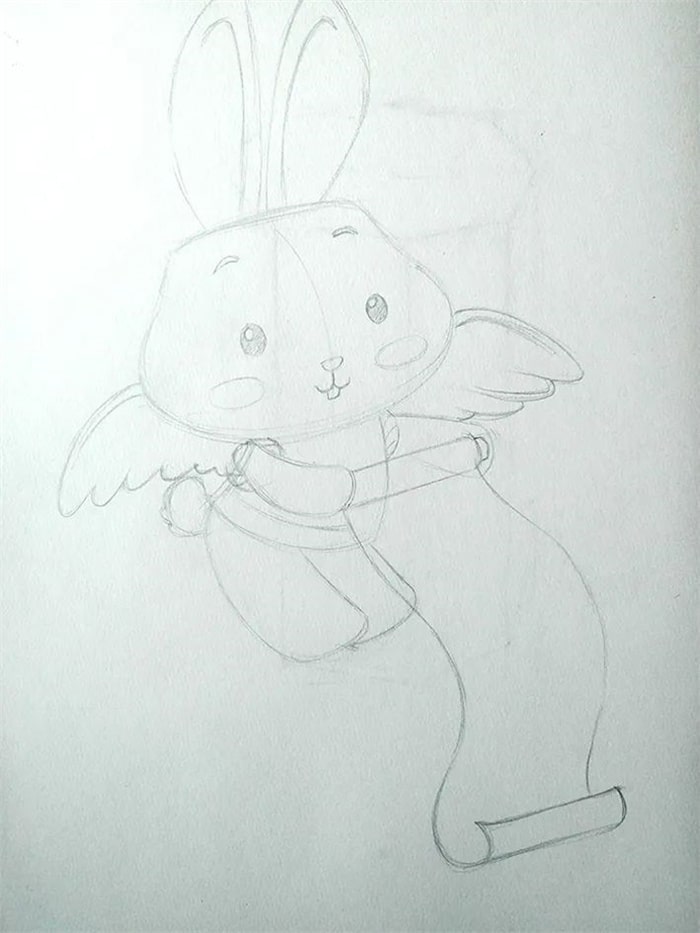 2023兔年儿童画《兔飞猛进》