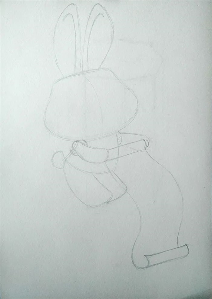 2023兔年儿童画《兔飞猛进》