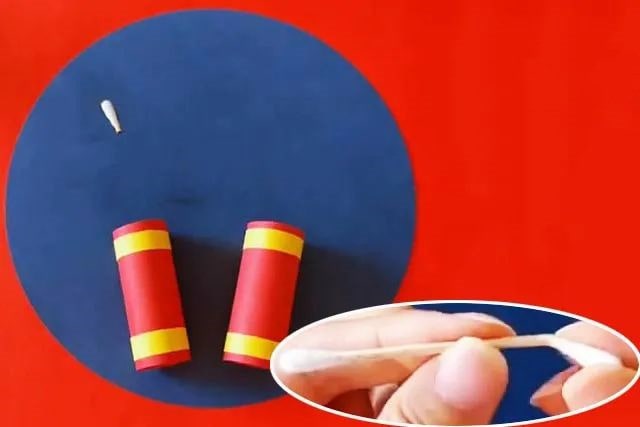 儿童新年手工制作烟花拼贴画