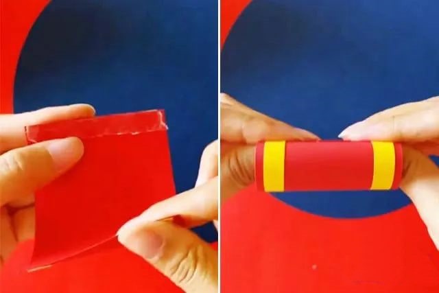 儿童新年手工制作烟花拼贴画