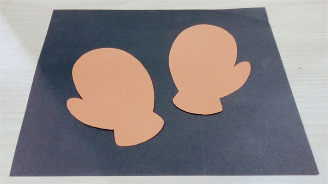 冬天创意拼贴画：毛绒手套