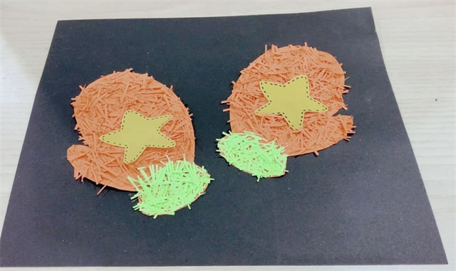 冬天创意拼贴画：毛绒手套