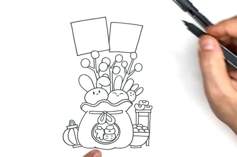 兔年元宵节手抄报怎么画简单漂亮