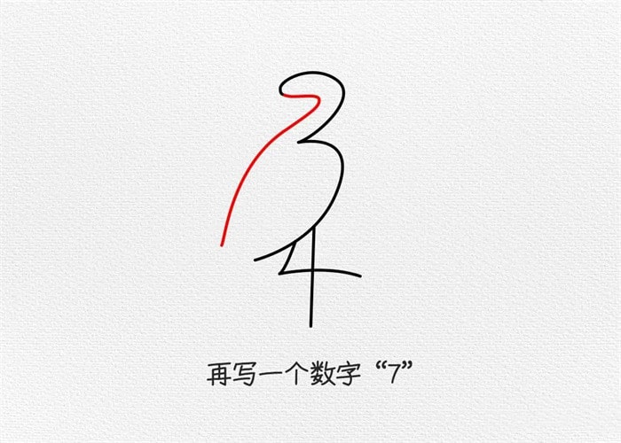 白鹤简笔画图文教程简单又好看