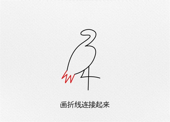 白鹤简笔画图文教程简单又好看