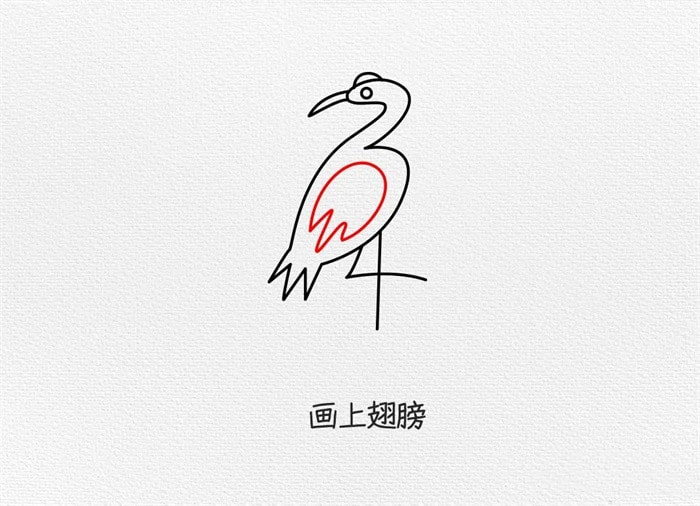 白鹤简笔画图文教程简单又好看