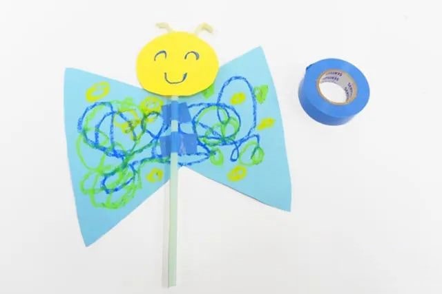 幼儿园春天手工：制作会飞动翅膀的蝴蝶(步骤图解)