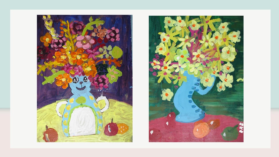 幼儿园中班艺术教案：花瓶与花（含ppt课件图片）