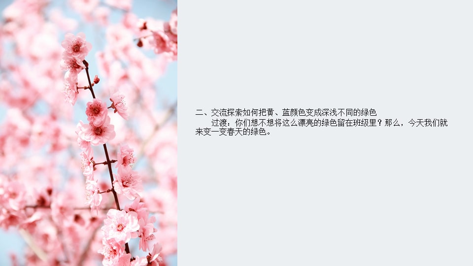 幼儿园大班美术教案：春天的祝福