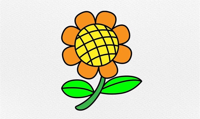 向日葵图片简笔画图文教程简单又好看