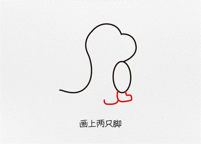 卡通小恐龙简笔画图文教程简单又可爱