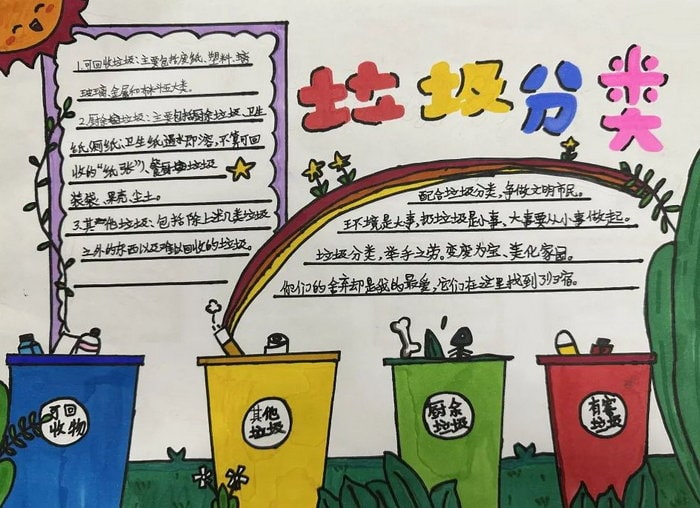 垃圾分类我先行集锦手抄报图片及内容