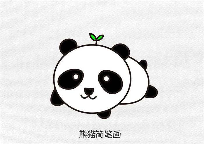 可爱的大熊猫简笔画图文步骤简单