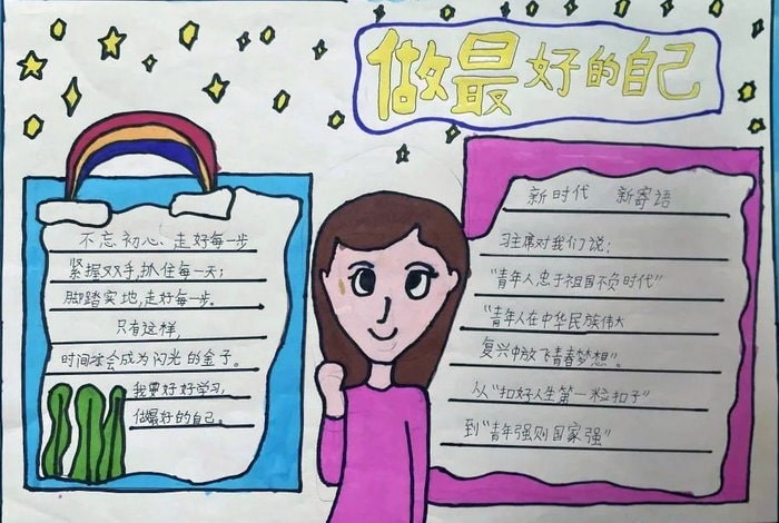 做最好的自己为主题的手抄报图片（10p）