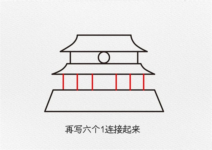 天安门儿童简笔画图文教程简单又好看