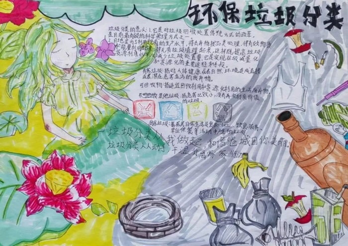 垃圾分类人人有责手抄报图片及内容漂亮