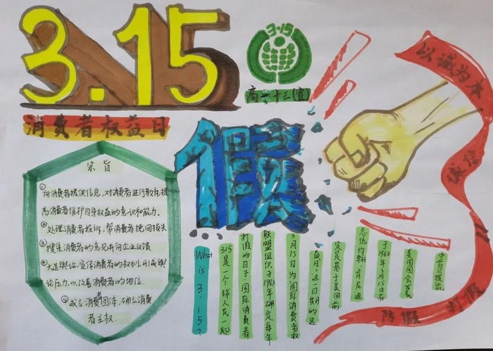 消费者权益保护日手抄报图片简单（10p）