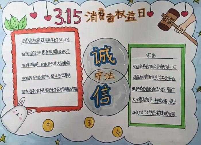 消费者权益保护日手抄报图片简单（10p）