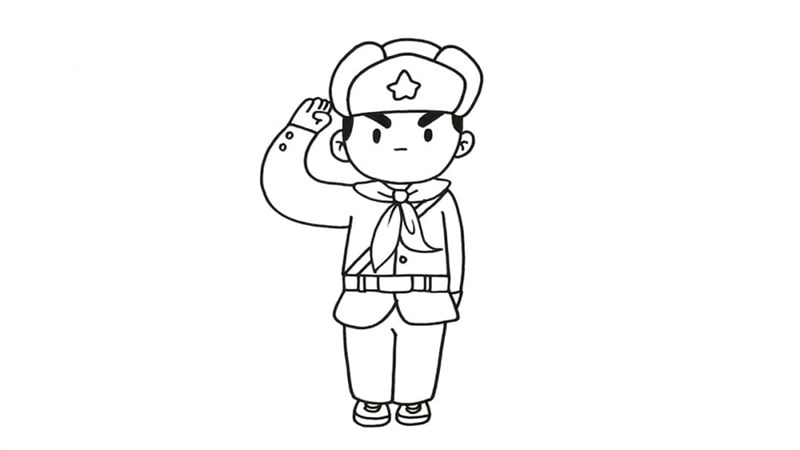 学雷锋的简笔画怎么画图文教程