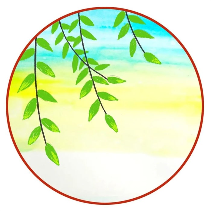 儿童春天的图片景色画《似曾相识燕归来》