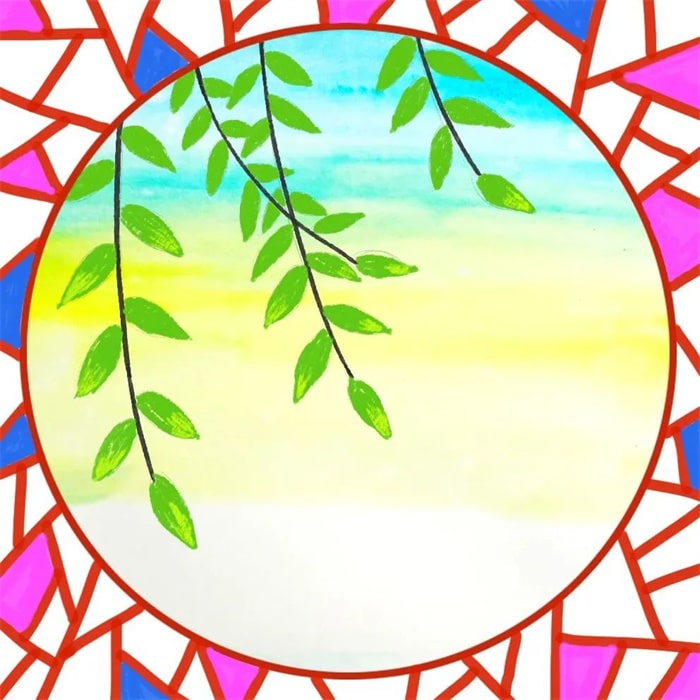 儿童春天的图片景色画《似曾相识燕归来》