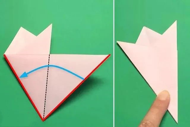 幼儿简单手工：剪纸平面桃花(步骤图解)