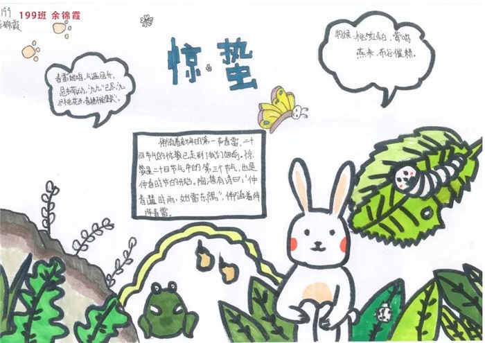 24节气惊蛰手抄报简单又好看