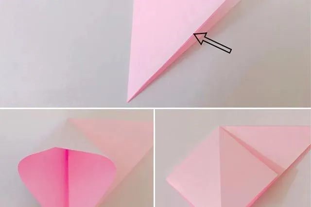 幼儿春天手工折纸立体桃花(步骤图解)