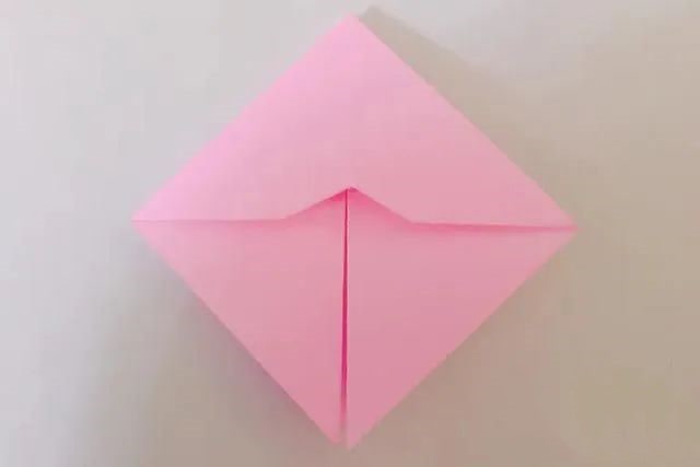 幼儿春天手工折纸立体桃花(步骤图解)