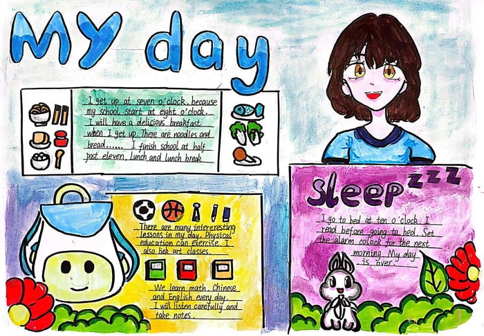 my day英语手抄报图片