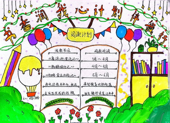 我的读书计划手抄报图片