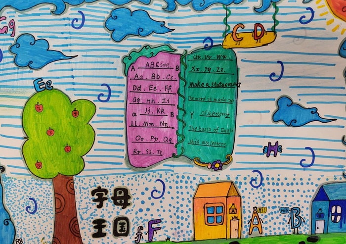 26个英文字母手抄报三年级