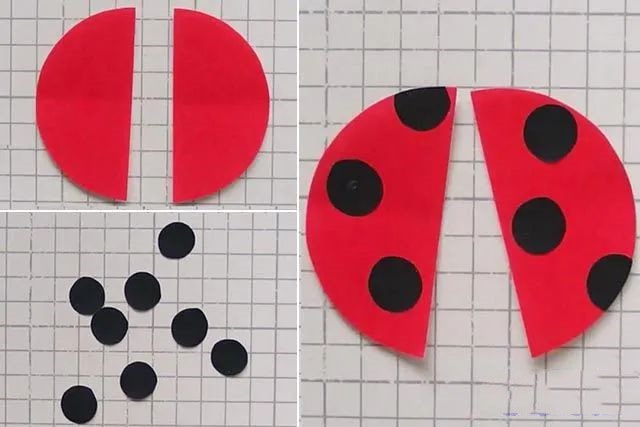 幼儿园春天主题墙面装饰：七星瓢虫剪贴画(步骤图解)