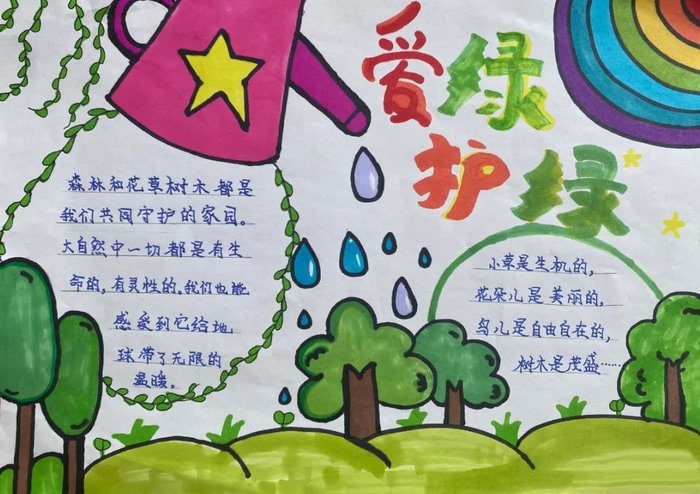 爱绿护绿从我做起手抄报图片