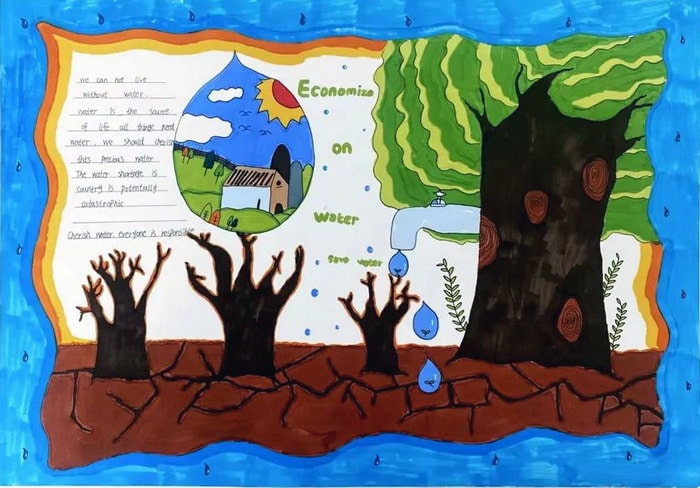 世界水日英语手抄报图片