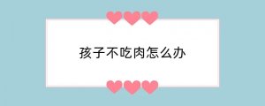 孩子不吃肉怎么办