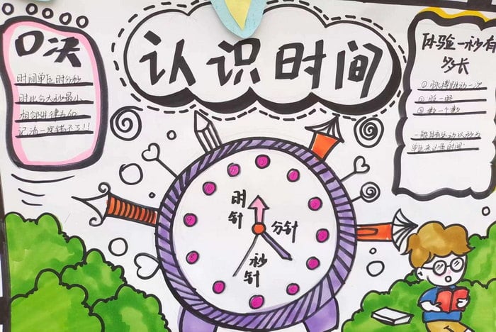 二年级数学认识时间手抄报