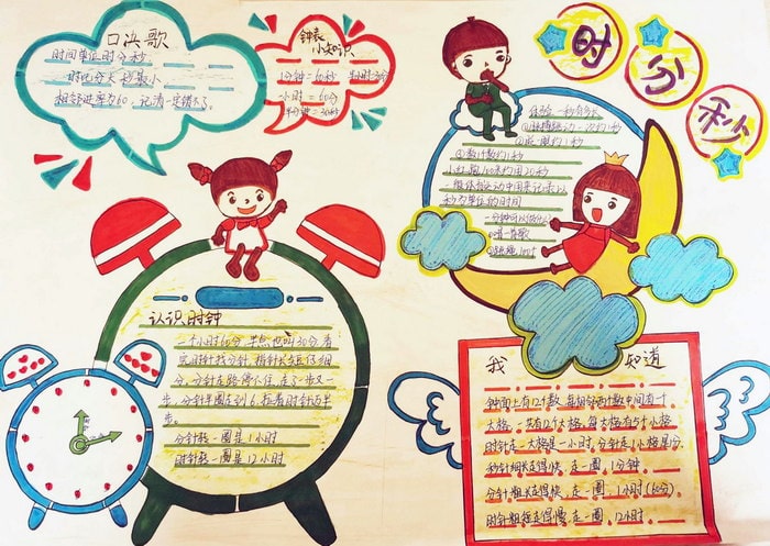 二年级数学认识时间手抄报