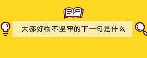 大都好物不坚牢的下一句是什么